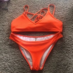 Neon Orange two-piece